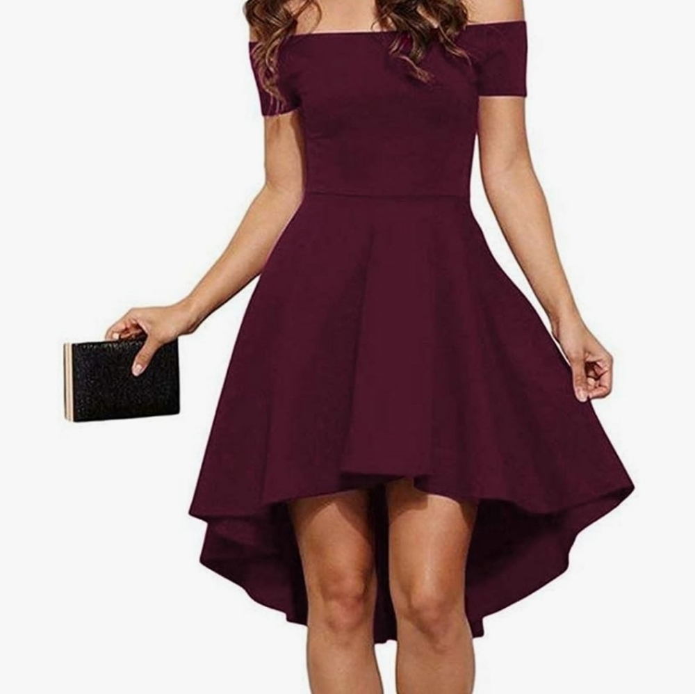 Sarin Mathews Off Shoulder Cocktail Dress